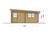 Holzgarage mit Flachdach MODERN S (44 mm), 3,6x5,4 m, 20 m² specification 5
