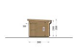 Carport aus Holz mit Schuppen MODERN, 8x3 m specification 4