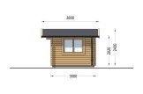 Gartenhaus aus Holz WISSOUS (44 mm), 4x3 m, 12 m² specification 5