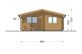 Gartenhaus aus Holz mit Terrasse OLIVIA S (34+34 mm), 6x6 m, 27 m² + 8 m² Terrasse specification 2
