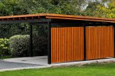 Carport aus Holz mit L-förmiger Wand LUNA DUO F, 6x6 m customer 3