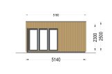 Gartenhaus aus Holz PREMIUM (Extra Isoliert, 34 mm + Holzverschalung), 5x3 m, 15 m² specification 2