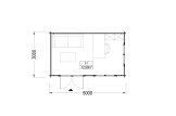 Gartenhaus aus Holz WISSOUS (34 mm), 5x3 m, 15 m² specification 1