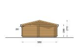 Doppelgarage aus Holz CLASSIC DUO (44 mm), 6x6 m, 36 m² specification 4