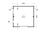 Holzgarage MIRA (66 mm + Holzverschalung), 6x6 m, 31 m² specification 1
