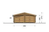 Doppelgarage aus Holz CLASSIC DUO (44 mm), 6x9 m, 54 m² specification 2