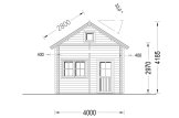 Kleines Holzhaus AVIGNON S (Extra Isoliert, 44+44 mm), 20 m² + 16 m² Schlafboden specification 3