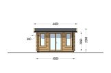 Gartenhaus aus Holz POOLHOUSE (44 mm), 4x3 m, 12 m² specification 2
