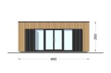 Gartenhaus aus Holz PREMIUM (34 mm + Holzverschalung), 5,95x3 m, 16 m² specification 2