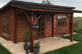 Gartenhaus aus Holz HELEN (44 mm), 6x6 m, 24 m² + 12,5 m² Terrasse customer 1