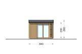 Gartensauna SERENE (34 mm + Holzverschalung), 3.3x2.5 m, 4.95 m² specification 2