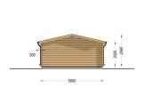 Gartenhaus aus Holz DREUX (44 mm), 5x5 m, 25 m² specification 4