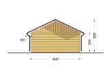 Holzgarage MIRA (66 mm + Holzverschalung), 6x6 m, 31 m² specification 4