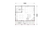 Holzhaus LIVINGTON S (44 mm), 50 m² specification 1