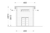 Kleines Holzhaus AVIGNON F (Isoliert, 34+34 mm), 20 m² + 16 m² Schlafboden specification 3