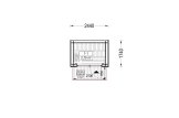 Gartensauna OKO (34 mm + Holzverschalung), 2.3x1.6 m, 2.7 m² specification 1