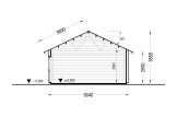 Holzgarage MIRA DUO (66 mm + Holzverschalung), 6x6 m, 31 m² specification 6
