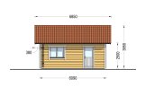 Holzgarage MIRA DUO W (66 mm + Holzverschalung), 6x6 m, 31 m² specification 3