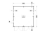 Doppelgarage aus Holz ALTERNATIVE DUO (44 mm), 6x6 m, 36 m² specification 1