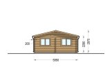 Holzgarage MULTI (44 mm), 4x6 m mit Doppelcarport 5,5x6 m specification 3