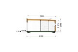 Holzhaus LUCIA 1 (Isoliert, 44 mm + Holzverschalung), 40 m² specification 6