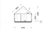Kleines Holzhaus AGATA S (44 mm + Holzverschalung), 39 m² specification 7