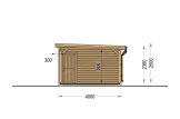 Carport aus Holz mit Schuppen MODERN, 8x4 m specification 4