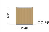 Gartensauna DELLA (34 mm + Holzverschalung), 2,6 x 2,6 m, 5 m² specification 3