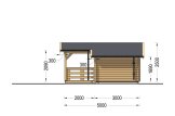 Gartenhaus aus Holz ISLA (34 mm), 6x5 m, 18 m² + 7 m² Terrasse specification 5