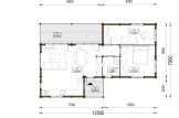 Holzhaus ADELE S (Isoliert, 44+44 mm), 60 m² specification 1