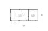 Gartenhaus aus Holz ELEONORA (44 mm), 6,6x3 m, 20 m² specification 1