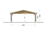 Carport aus Holz CLASSIC DUO, 6x6 m, 36 m² specification 2
