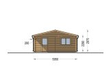 Doppelgarage aus Holz MULTI DUO (44 mm), 6x6 m mit Carport 3x6 m specification 5