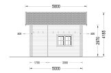 Kleines Holzhaus AVIGNON S (Extra Isoliert, 44+44 mm), 20 m² + 16 m² Schlafboden specification 6
