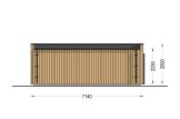 Gartenhaus aus Holz PREMIUM (34 mm + Holzverschalung), 7x4 m, 25 m² specification 4