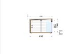 Kleines Holzhaus PREMIUM (Isoliert, 34 mm + Holzverschalung), 7,5x4 m, 30 m² specification 6