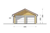 Holzgarage MIRA DUO (66 mm + Holzverschalung), 6x6 m, 31 m² specification 2