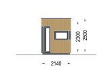Gartenhaus aus Holz PREMIUM L (34 mm + Holzverschalung), 2x2 m, 4 m² specification 2