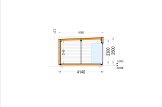 Kleines Holzhaus PREMIUM (Extra Isoliert, 34 mm + Holzverschalung), 7,5x4 m, 30 m² specification 6