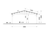 Carport aus Holz CLASSIC TRIO, 5.95x8.95 m specification 6