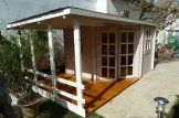 Gartenhaus aus Holz AIDA PLUS (28 mm), 5x3 m, 9 m² + 6,5 m² Terrasse customer 3