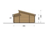 Doppelgarage aus Holz TWIN DUO (44 mm), 6x6 m, 36 m² specification 3