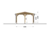 Carport aus Holz CLASSIC, 4x5.7 m specification 2