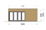Gartenhaus aus Holz PREMIUM (34 mm + Holzverschalung), 6x4 m, 24 m² specification 2