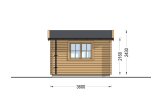 Holzgarage mit Flachdach MODERN S (44 mm), 3,6x5,4 m, 20 m² specification 4