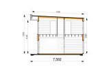 Holzhaus KAYA 4 (Extra Isoliert, 44 mm + Holzverschalung), 64 m² specification 7