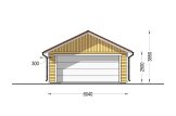 Holzgarage MIRA DUO W (66 mm + Holzverschalung), 6x6 m, 31 m² specification 2