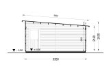 Holzgarage mit Flachdach MODERN S (44 mm), 3,6x5,4 m, 20 m² specification 6