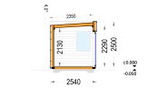 Gartenhaus aus Holz PREMIUM (Extra Isoliert, 34 mm + Holzverschalung), 4,1x2,4 m, 10 m² specification 6