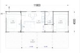 Holzhaus ADALINE S (44 mm), 45 m² specification 1